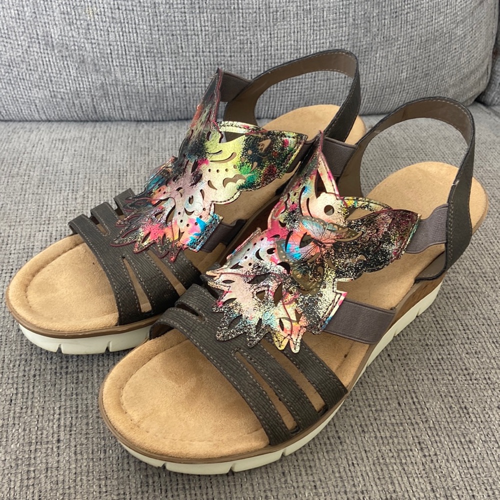 Rieker sling back platform sandal women’s size 41